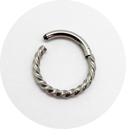 Segmento articulado retorcido - Natural, PVD Gold ou PVD Rose Gold