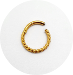 Segmento articulado retorcido - Natural, PVD Gold ou PVD Rose Gold - Imagem 3