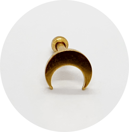 Barbel Reto Lua PVD Gold