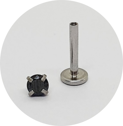 Labret Ônix Prongset