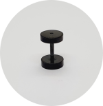 Alargador Falso - PVD Black e Gold - rosca externa
