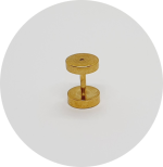Alargador Falso - PVD Black e Gold - rosca externa - Imagem 2
