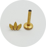 Labret Mini Navete (Natural, PVD Gold e Rose Gold) - Imagem 2