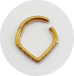 Segmento Articulado Gota Cristal cravejado (Natural e PVD Gold)