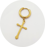 Segmento Articulado Cruz - Natural e PVD Gold