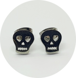 Brinco Caveira do Amor - Natural e PVD Gold (Par) - Imagem 2
