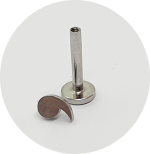 Labret Vírgula - Natural e PVD Gold