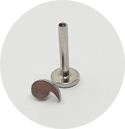 Labret Vírgula - Natural e PVD Gold