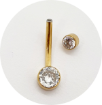 Banana Bell Mini Cristal - Várias Cores - Natural e PVD Gold