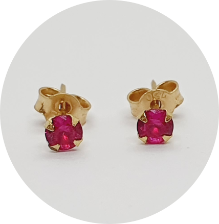 Brinco Zircônia Rosa Pink Prongset