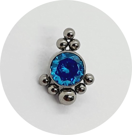 Labret Cristal Azul 8B