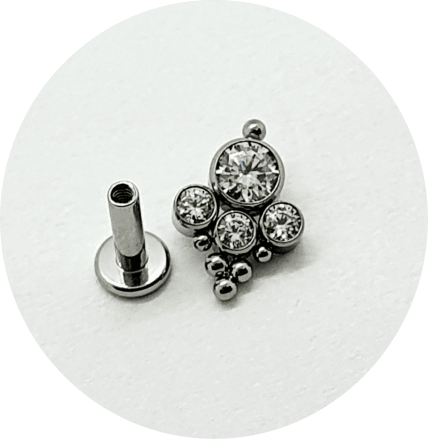 Labret Zircônia Mini 4P 6B