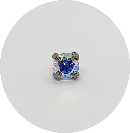 Labret Zircônia Furta-cor Prongset