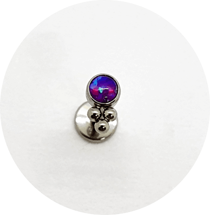 Labret Opala Lilás Escuro Mini 3B