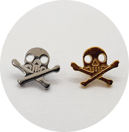 Labret Pirata - Natural e PVD Gold