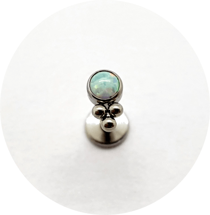Labret Mini Opala Branca 3B