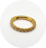 Segmento Articulado Zircônias cravejadas PVD Gold