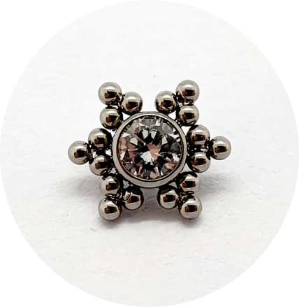 Labret Ornamental Zircônia 18B