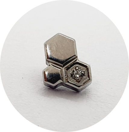 Labret Favo de Mel Zircônia