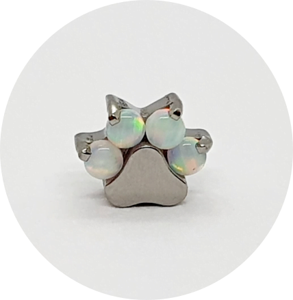 Labret Mini Patinha Opala Branca