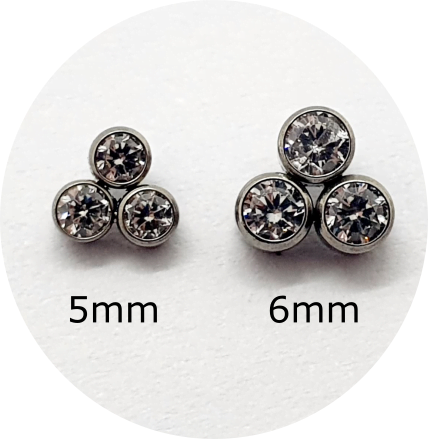 Labret Trinity Zircônia Flat II