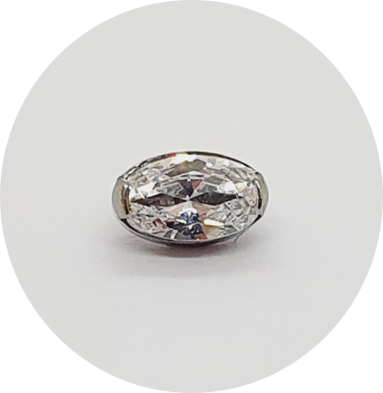 Labret Zircônia Oval Prongset
