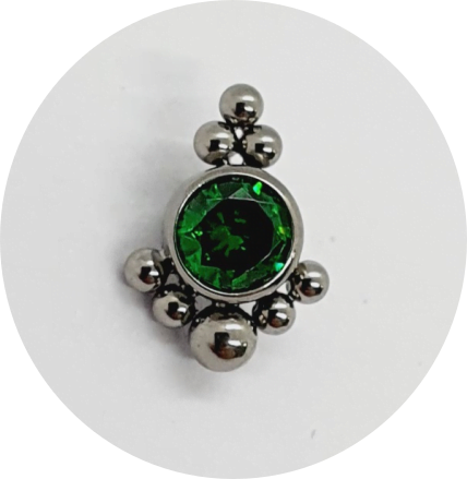 Labret Cristal Verde 8B