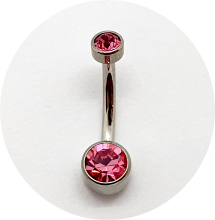 Banana Bell Zircônia Mini Pink
