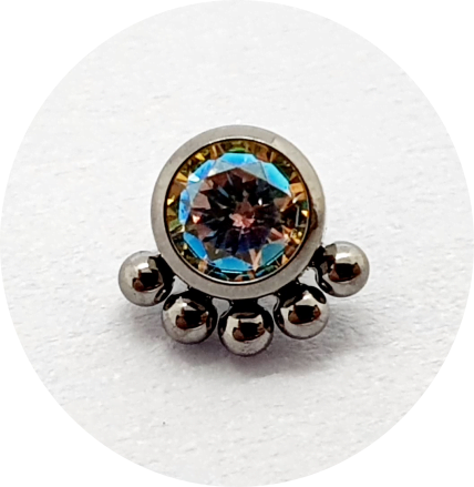 Labret Zircônia Furta-cor Boreal 5B