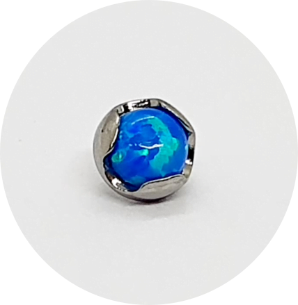 Labret Opala Azul Prongset
