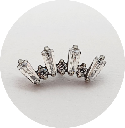 Labret Cluster Coroa Zircônias 7P