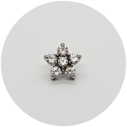 Labret Mini Flor Zircônia Prongset M2