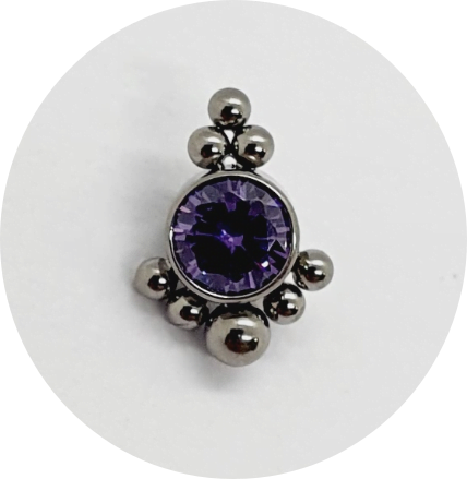 Labret Cristal Lilás 8B