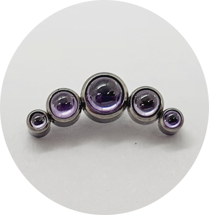 Labret Cluster Ametista 5P