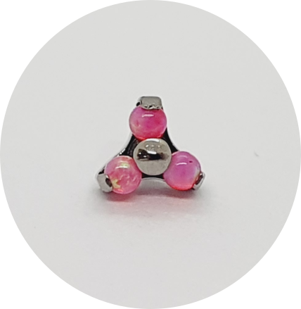 Labret Micro Trinity Opala Pink chapa central