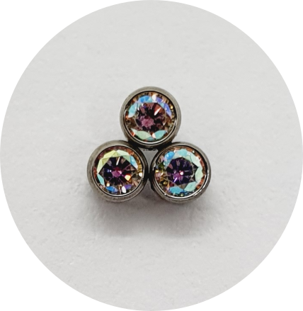 Labret Zircônia Furta-cor 3P