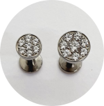 Labret Chapa com Zircônias cravejadas - Imagem 2