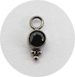 Pingente Cristal Black 3B - Titânio