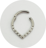 Segmento Articulado Gota Estrela Talhada Frontal (Natural e PVD Gold)