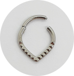 Segmento articulado Gota Talhada Frontal (Natural e PVD Gold)