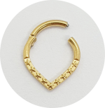 Segmento Articulado Gota Estrela Talhada Frontal (Natural e PVD Gold) - Imagem 2