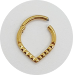 Segmento articulado Gota Talhada Frontal (Natural e PVD Gold) - Imagem 2