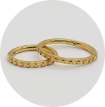 Segmento Articulado Estrela Talhada (Natural e PVD Gold)