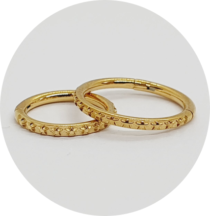 Segmento Articulado Estrela Talhada (Natural e PVD Gold)