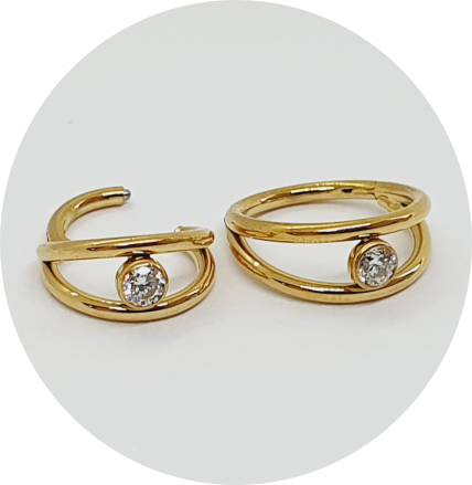 Segmento Articulado Duplo Zircônia PVD Gold II