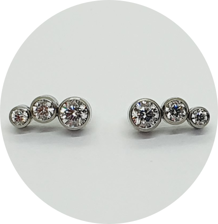 Labret Mini Zircônia 3P V2