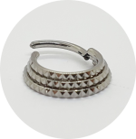 Segmento triplo Talhado - (Natural e PVD Gold)