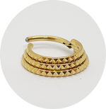 Segmento triplo Talhado - (Natural e PVD Gold) - Imagem 2