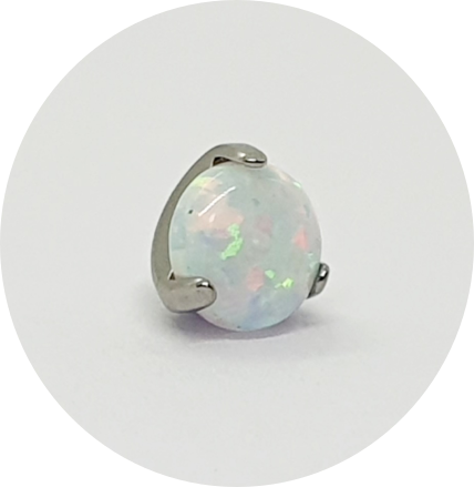 Labret Opala 3 Garras Prongset - Várias Cores