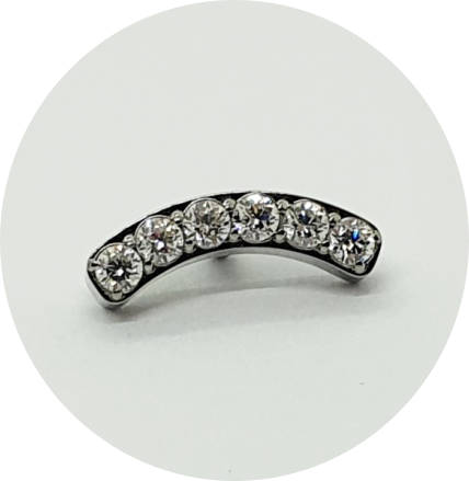 Labret Mini Cluster Zircônias Cravejadas 6P